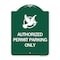 Signmission Authorized Church Parking W/ Graphic, Green & White Aluminum Sign, 18" x 24", GW-1824-24331 A-DES-GW-1824-24331 - alternate 1